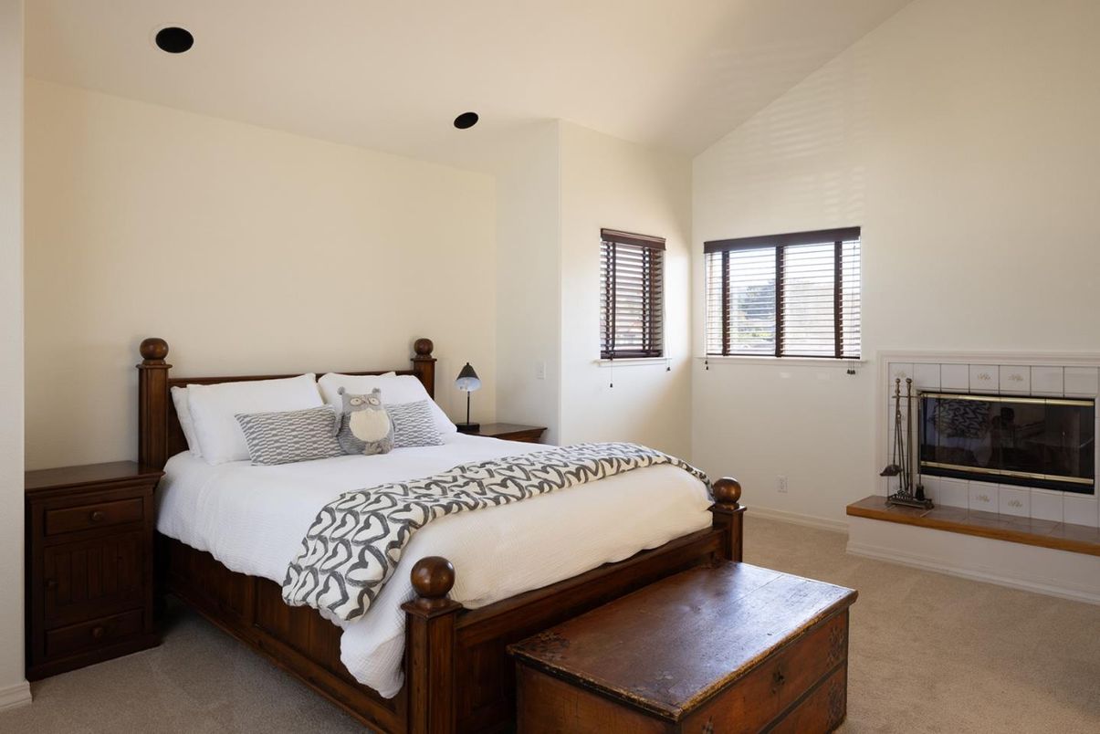 Bedroom, Fireplace, Interior