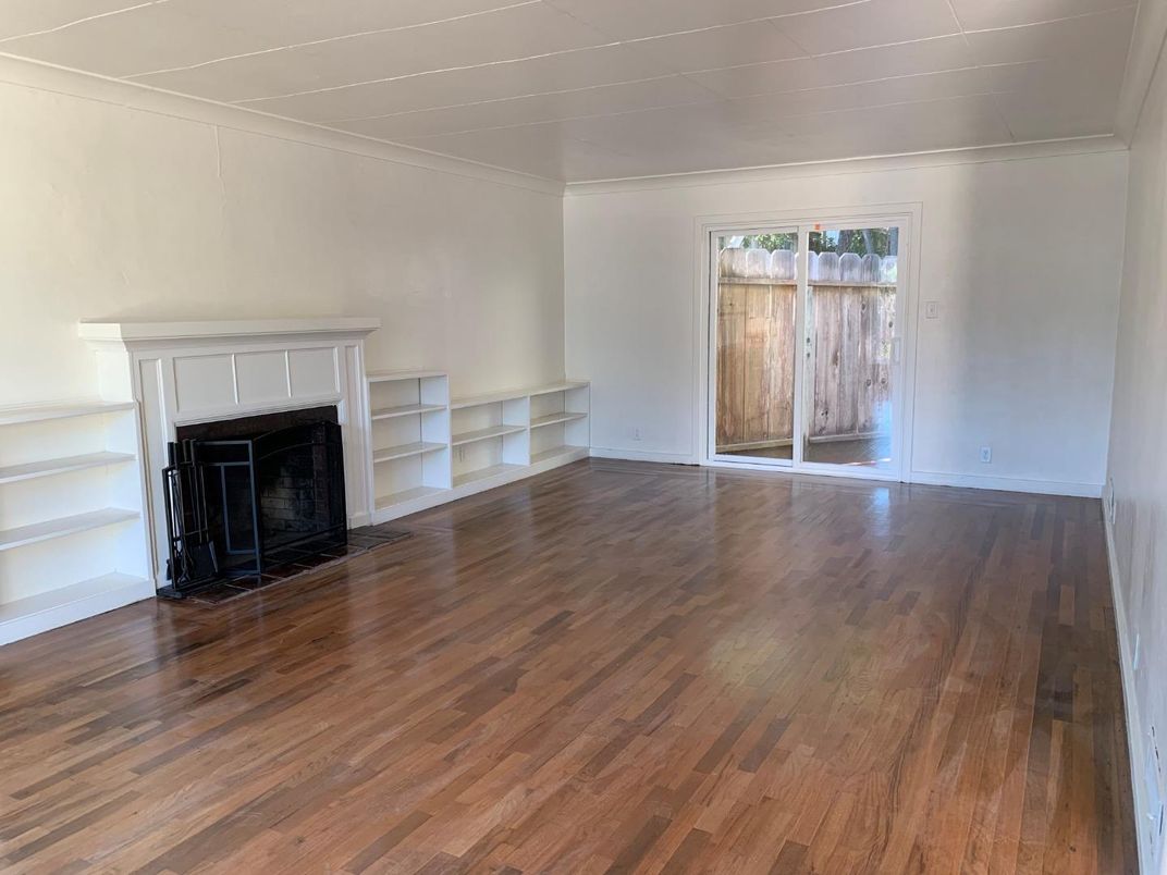Empty room, Fireplace, Interior, Wood Texture Flooring