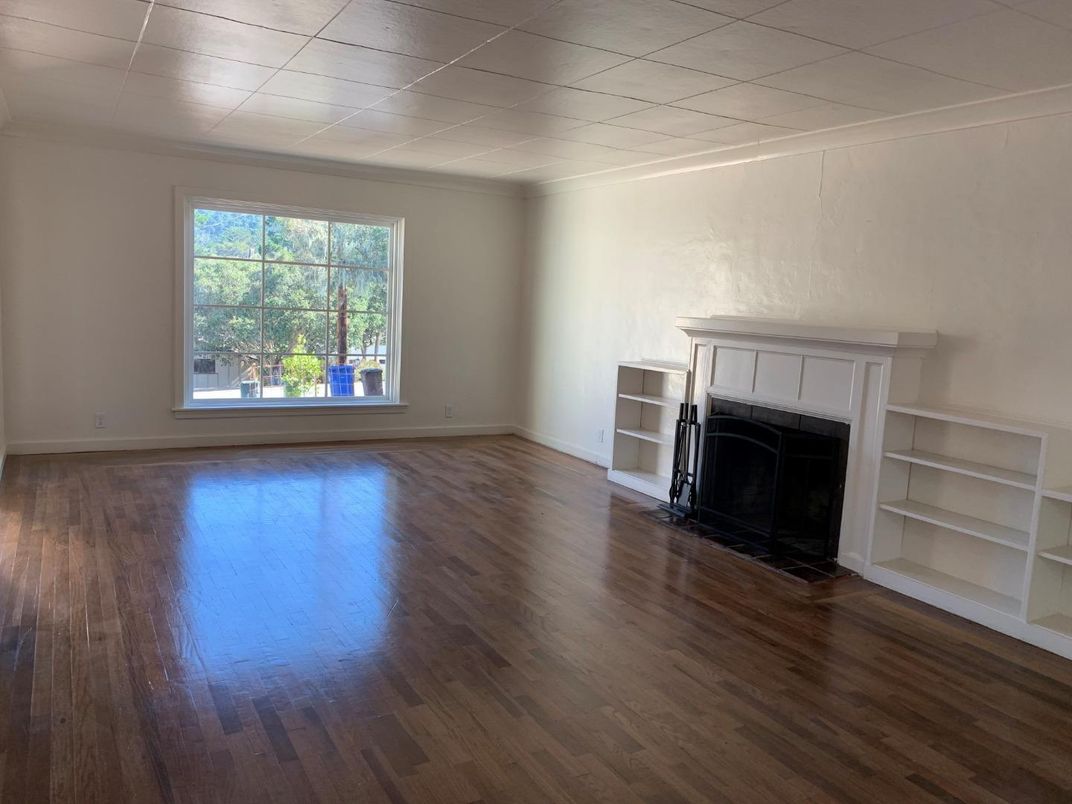 Empty room, Fireplace, Interior, Wood Texture Flooring