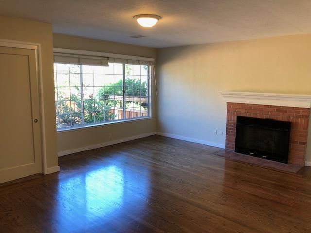 Empty room, Fireplace, Interior, Wood Texture Flooring