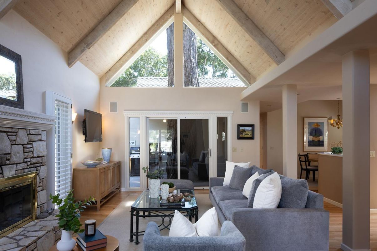 Dining room, Fireplace, Interior, Living room, Wooden Beams, Wooden Ceilings, Wood Texture Flooring