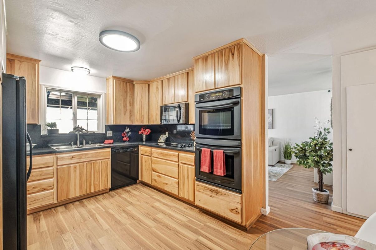 Interior, Kitchen, Wood Texture Flooring