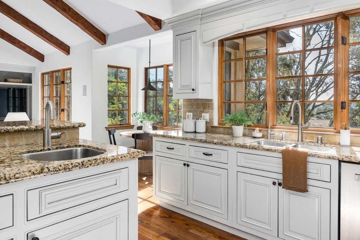 Interior, Kitchen, Wooden Beams, Wood Texture Flooring