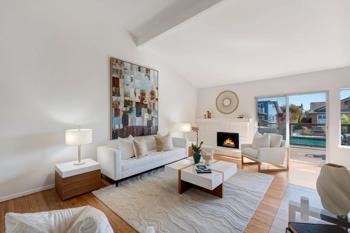 Fireplace, Interior, Living room, Wood Texture Flooring