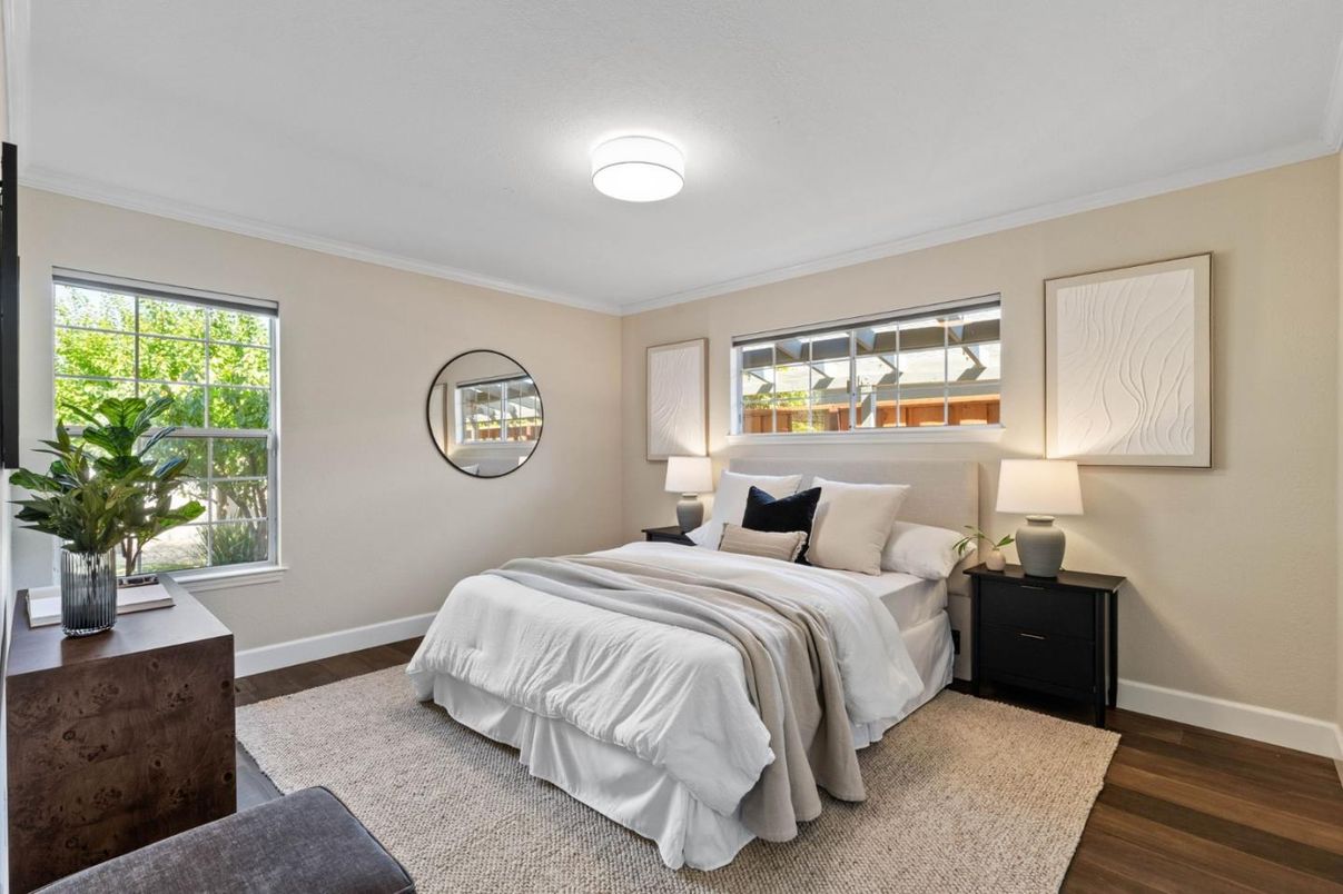 Bedroom, Interior, Wood Texture Flooring