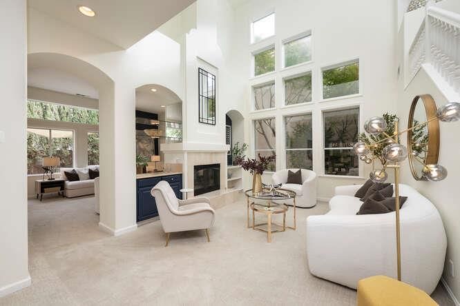 Fireplace, Interior, Living room, Recessed Lighting