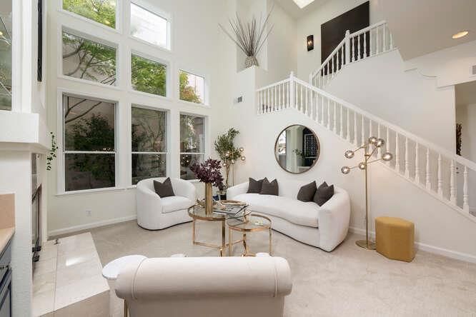 Fireplace, Interior, Living room, Recessed Lighting