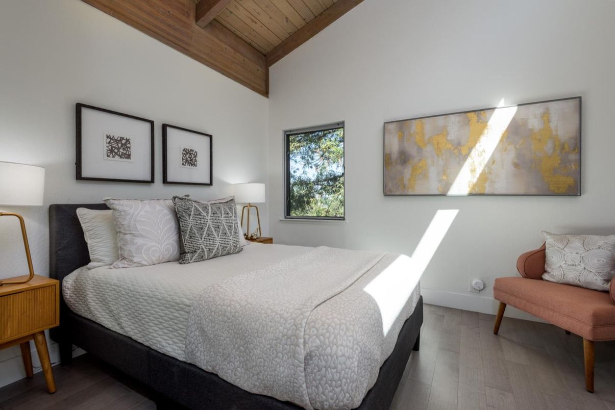 Bedroom, Interior, Wooden Beams, Wooden Ceilings, Wood Texture Flooring