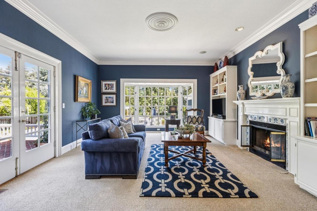 Fireplace, Interior, Living room, Recessed Lighting