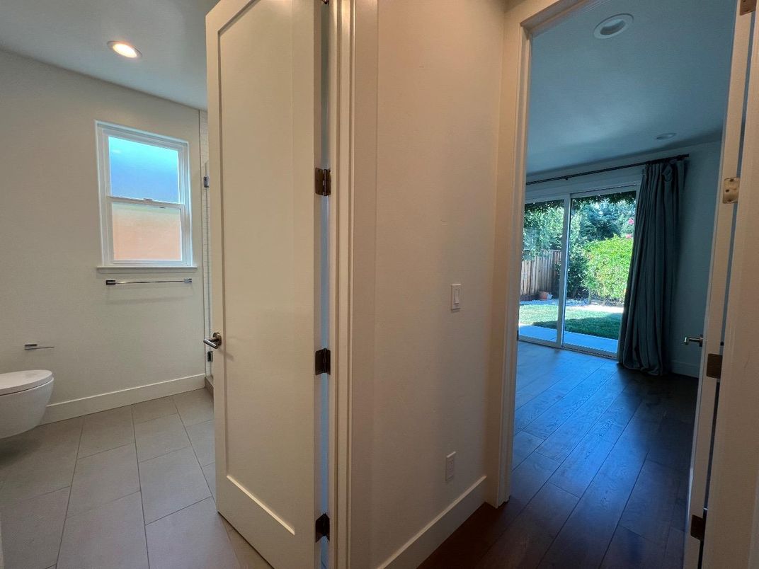 Bathroom, Interior, Recessed Lighting, Wood Texture Flooring