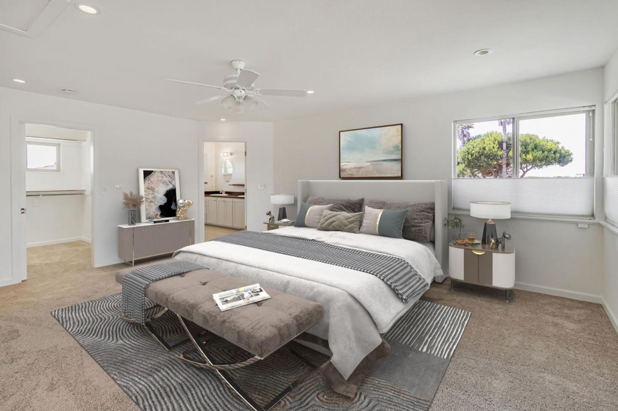 Bedroom, Interior, Recessed Lighting