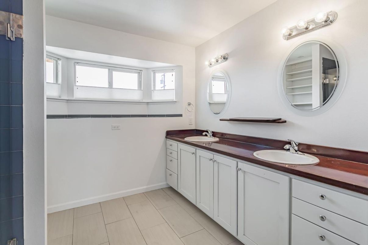 Bathroom, Dual Sink Vanities, Interior, Wood Texture Flooring