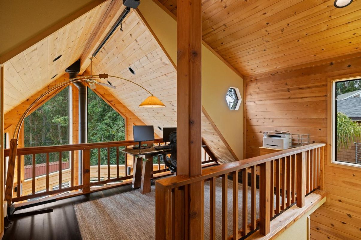 Home Office, Interior, Wooden Beams, Wooden Ceilings, Wood Texture Flooring, Wooden Walls