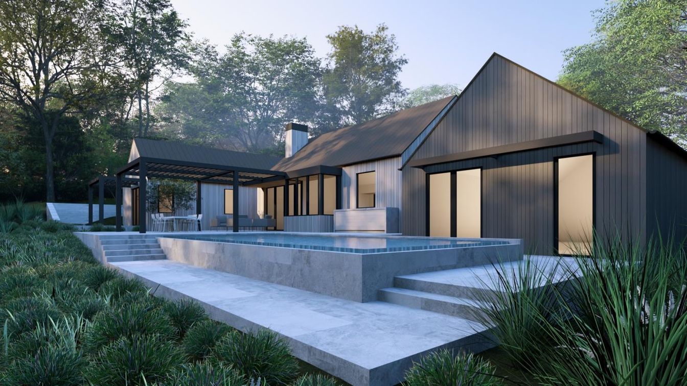 Backyard, Exterior, Facade, Modern