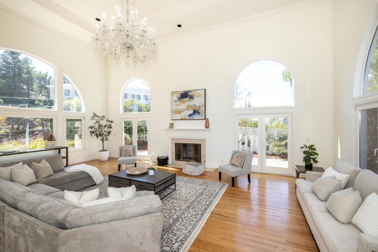 Chandelier, Fireplace, Interior, Living room, Wood Texture Flooring
