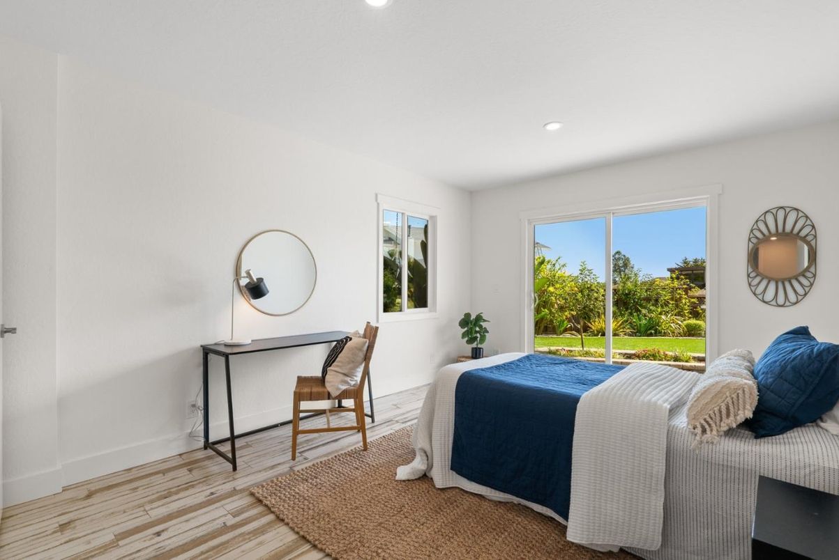 Bedroom, Home Office, Interior, Recessed Lighting, Wood Texture Flooring