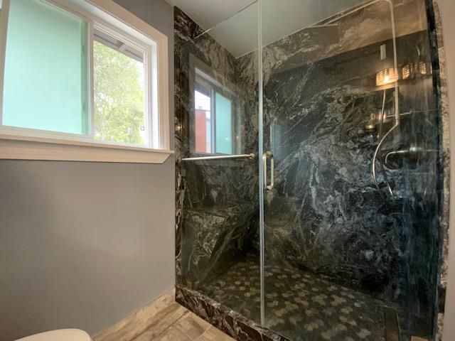 Bathroom, Glass Shower, Interior, Marble Walls
