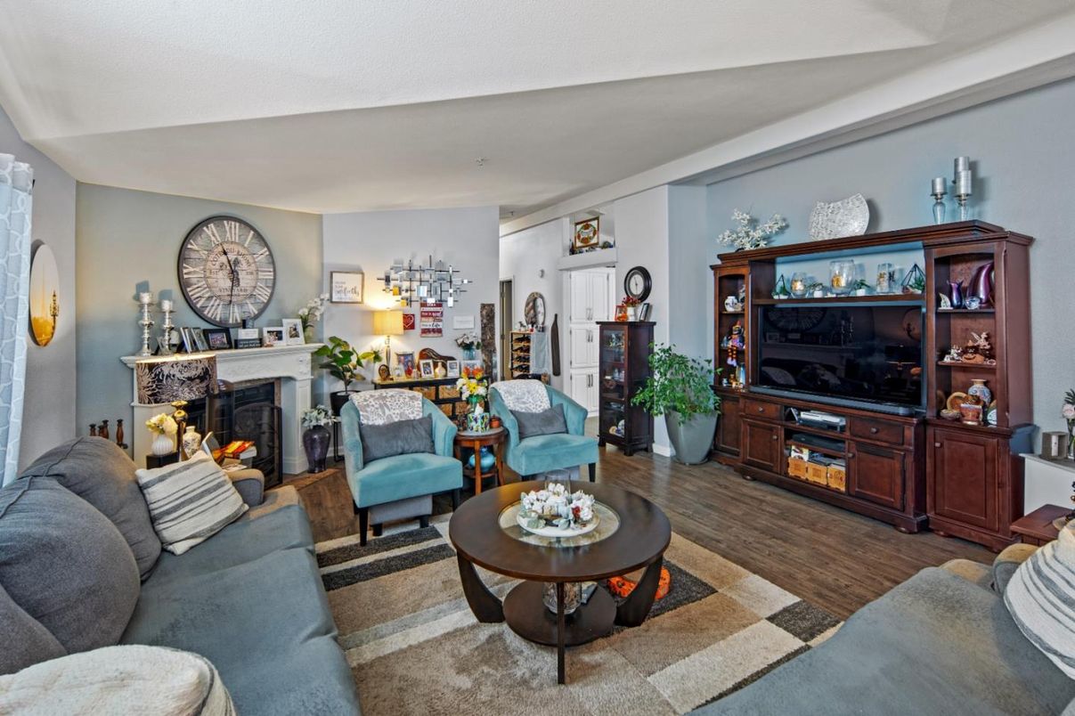 Fireplace, Interior, Living room, Wood Texture Flooring