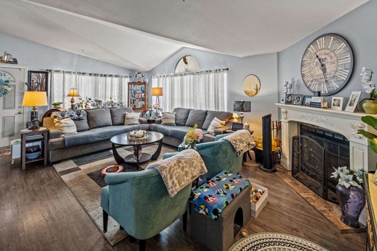 Fireplace, Interior, Living room, Wood Texture Flooring