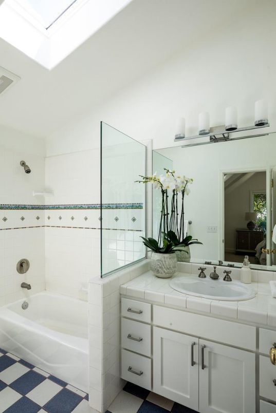 Bathroom, Glass Shower, Interior, Tile Countertops