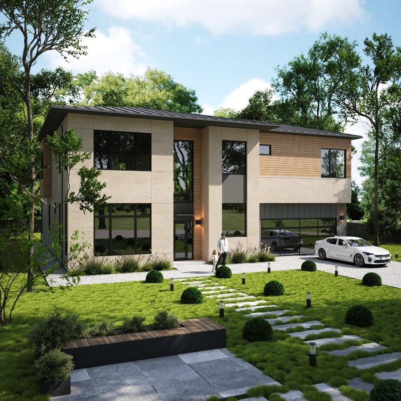 Backyard, Exterior, Facade, Modern