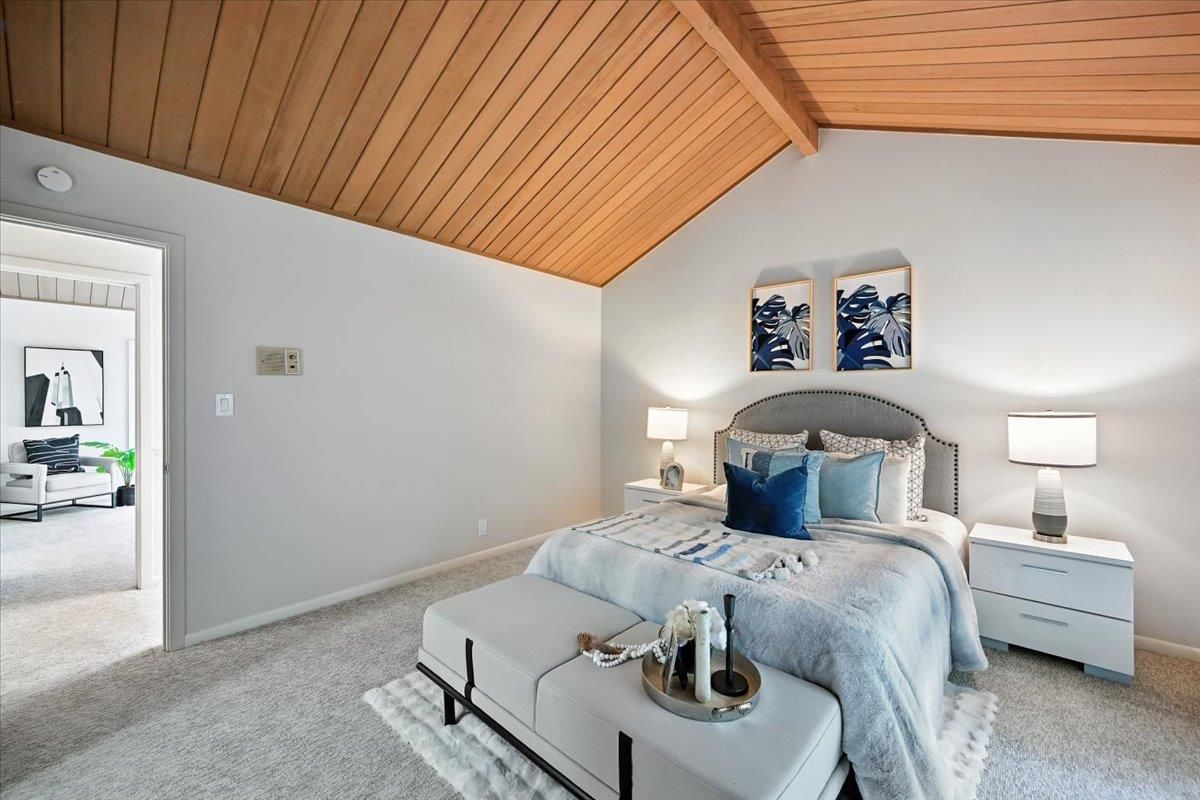 Bedroom, Interior, Wooden Beams, Wooden Ceilings