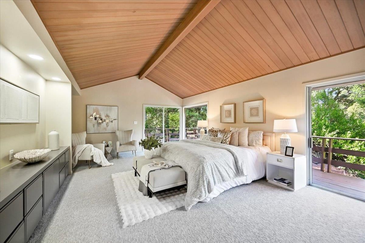 Bedroom, Interior, Recessed Lighting, Wooden Ceilings