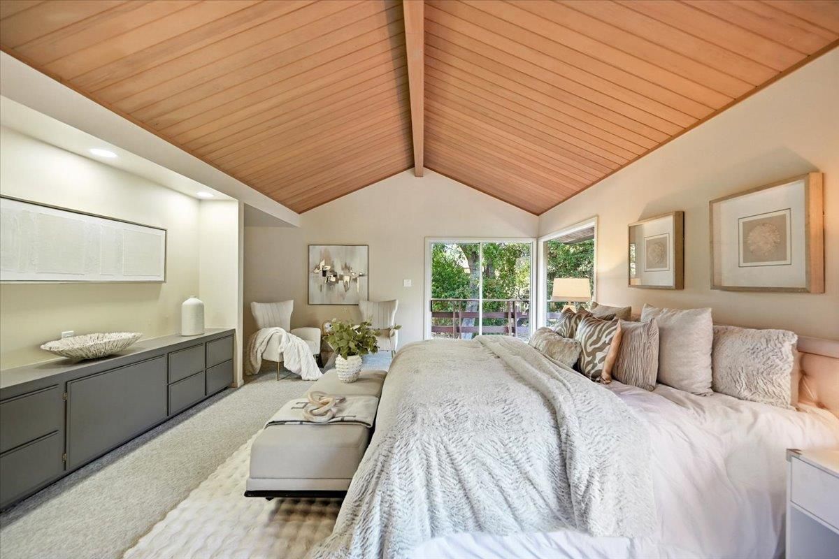 Bedroom, Interior, Recessed Lighting, Wooden Ceilings