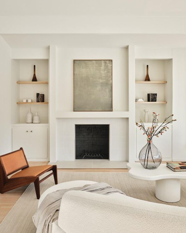 Fireplace, Interior, Wood Texture Flooring