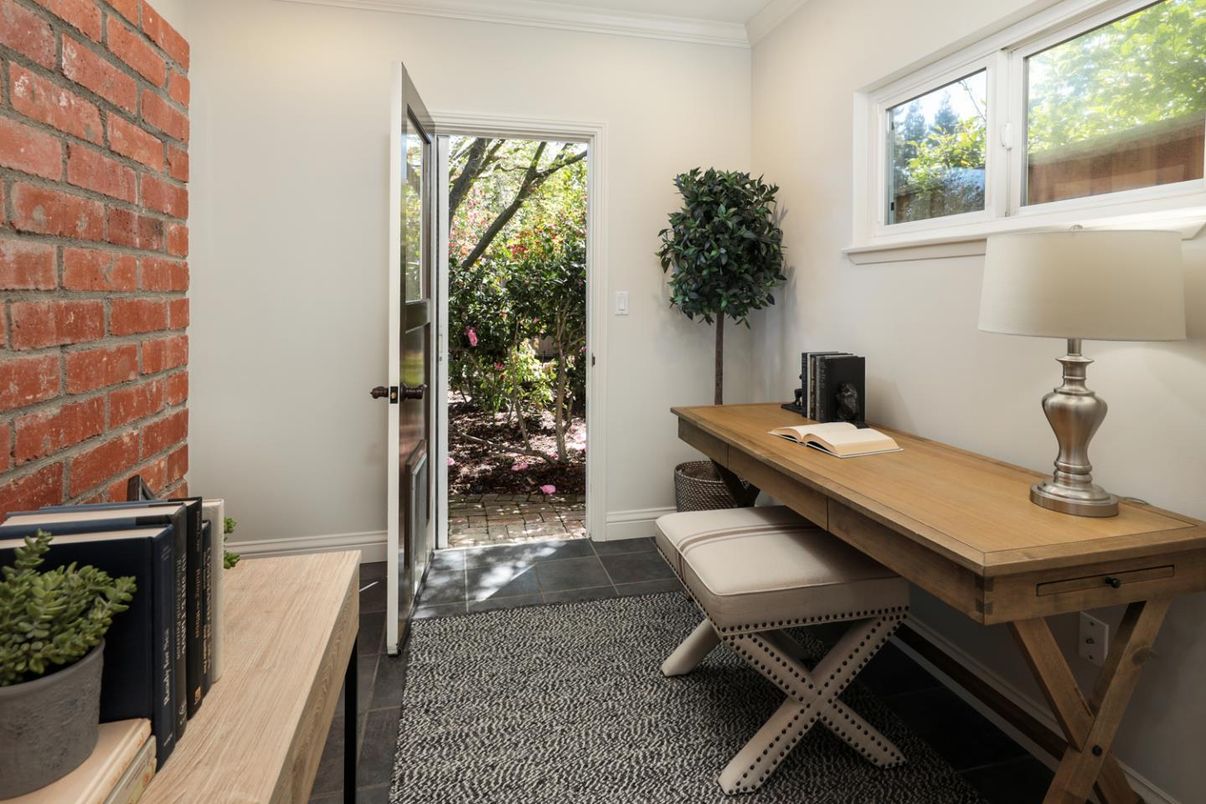 Home Office, Interior, Stone Walls