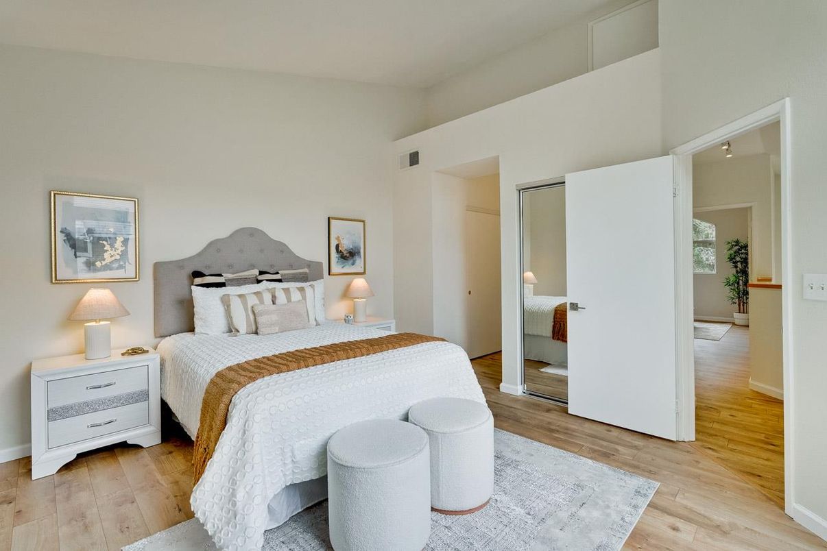 Bedroom, Interior, Wood Texture Flooring