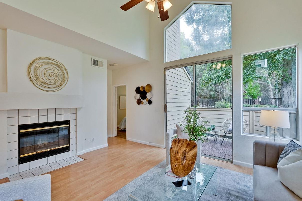 Fireplace, Interior, Wood Texture Flooring