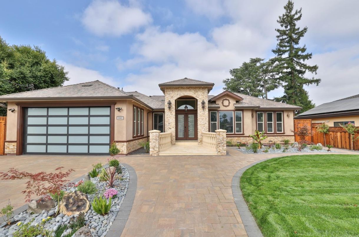 Attached, Backyard, Exterior, Facade, Mediterranean