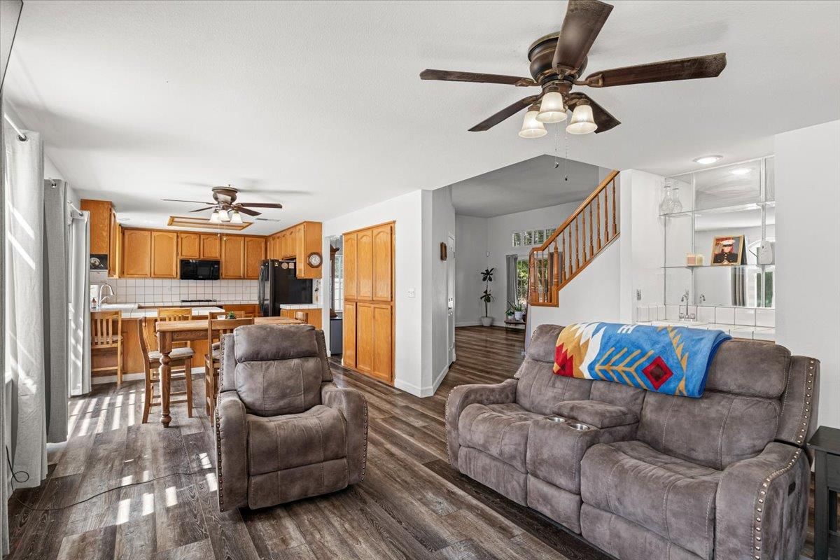 Dining room, Interior, Kitchen, Living room, Wood Texture Flooring