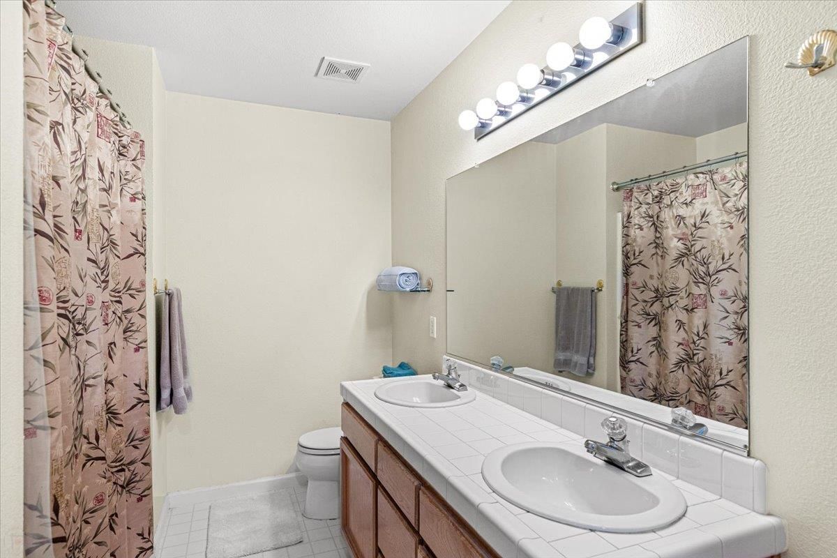 Bathroom, Dual Sink Vanities, Interior, Tile Countertops