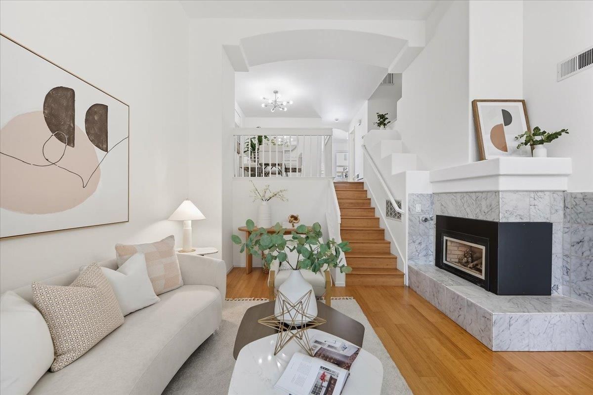 Chandelier, Fireplace, Interior, Living room, Wood Texture Flooring