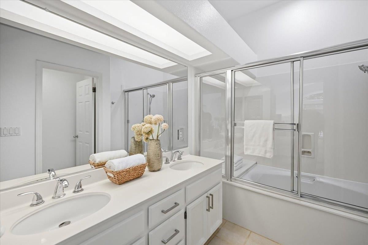 Bathroom, Dual Sink Vanities, Glass Shower, Interior