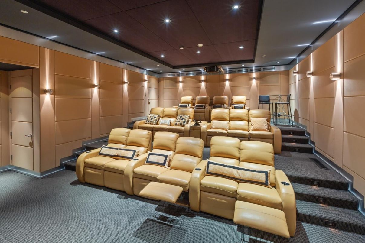 Home Theatre Room, Interior, Recessed Lighting, Theatre Room
