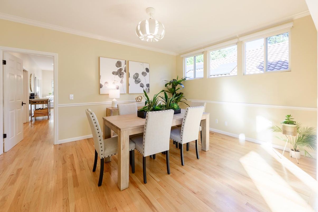 Dining room, Interior, Wood Texture Flooring