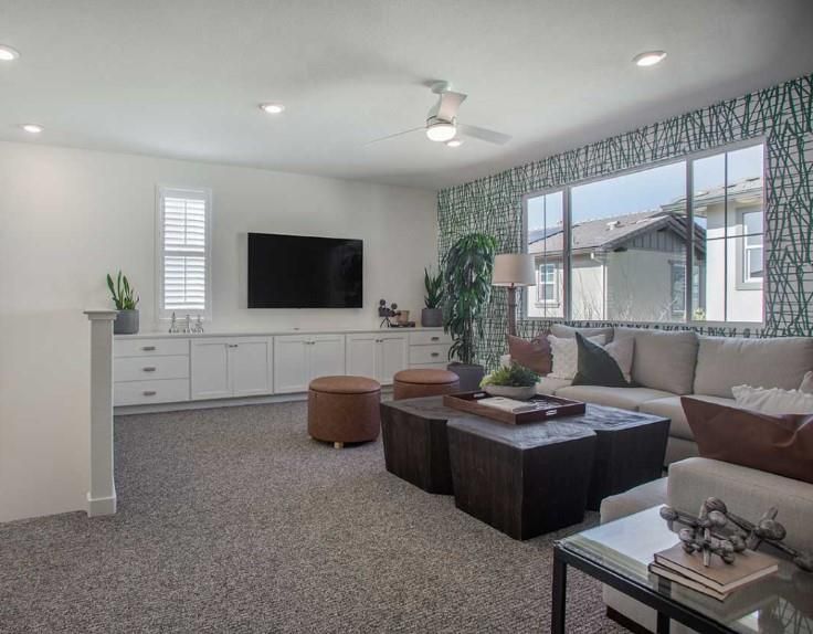 Interior, Living room, Recessed Lighting