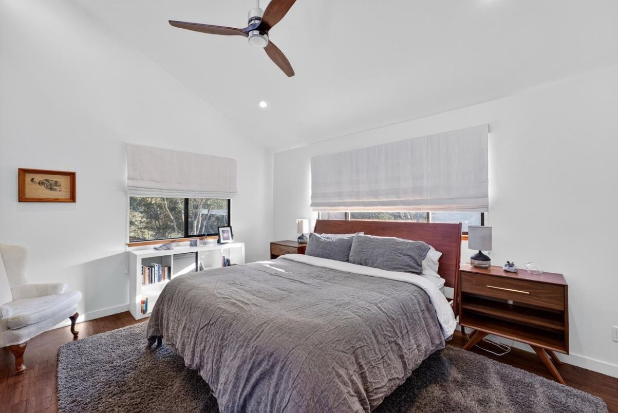 Bedroom, Home Office, Interior, Recessed Lighting, Wood Texture Flooring