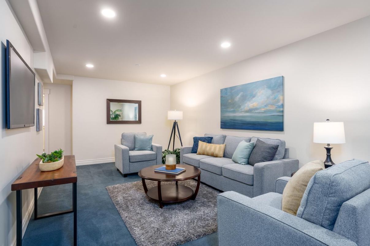 Interior, Living room, Recessed Lighting