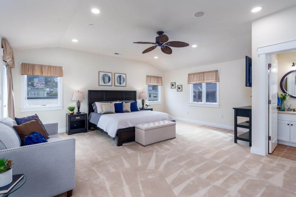 Bedroom, Interior, Recessed Lighting