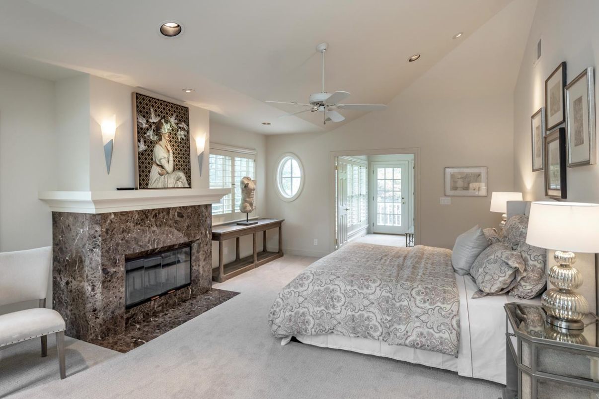 Bedroom, Fireplace, Interior, Recessed Lighting