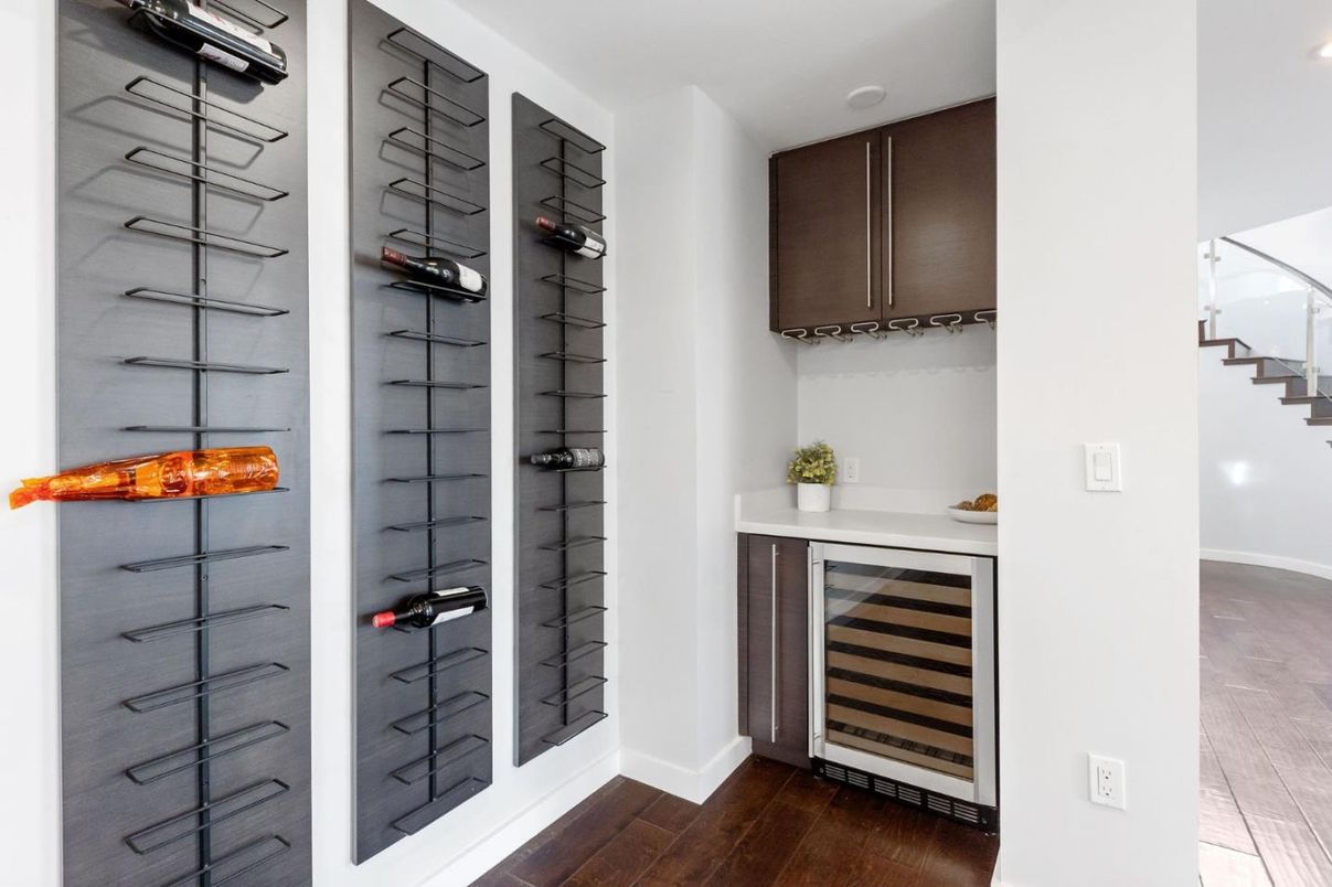 Interior, Recessed Lighting, Wine Storage, Wood Texture Flooring