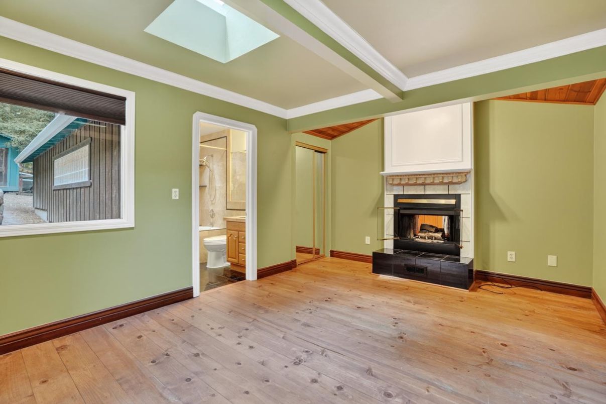 Empty room, Fireplace, Interior, Wood Texture Flooring