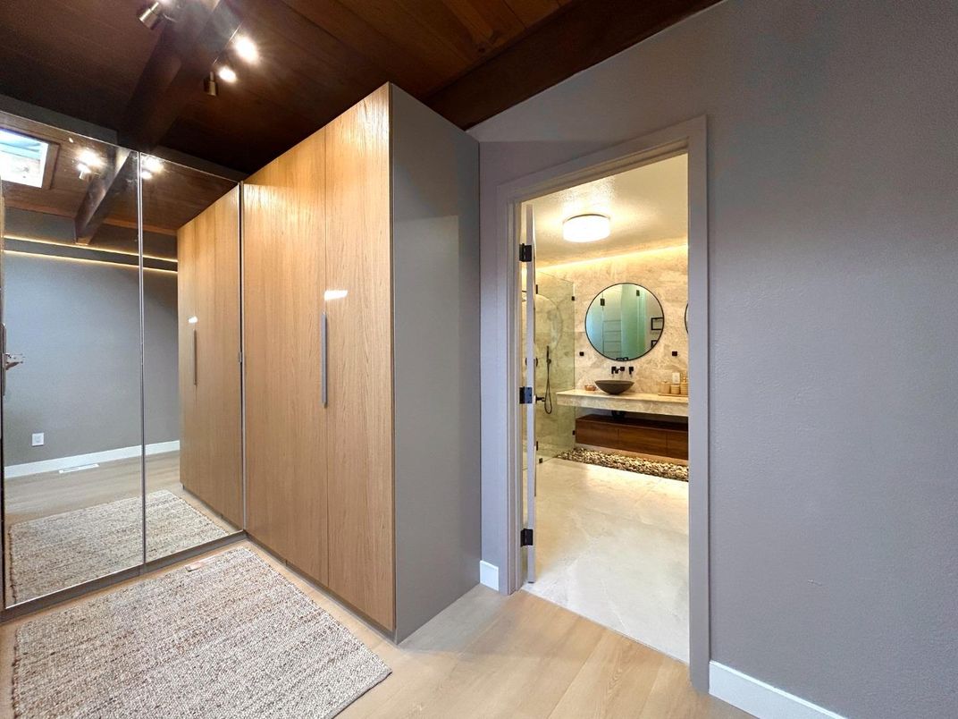 Interior, Recessed Lighting, Wooden Beams, Wooden Ceilings, Wood Texture Flooring, Wooden Walls