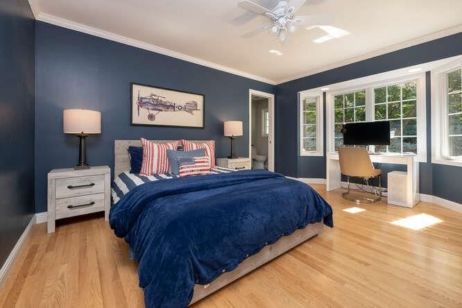 Bedroom, Home Office, Interior, Wood Texture Flooring