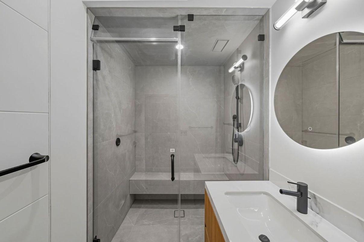 Bathroom, Dual Sink Vanities, Glass Shower, Interior