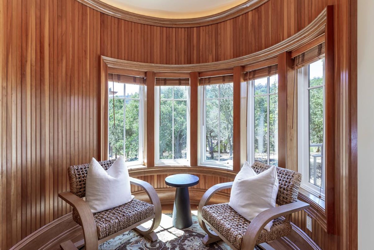 Interior, Sun Room, Wood Texture Flooring, Wooden Walls